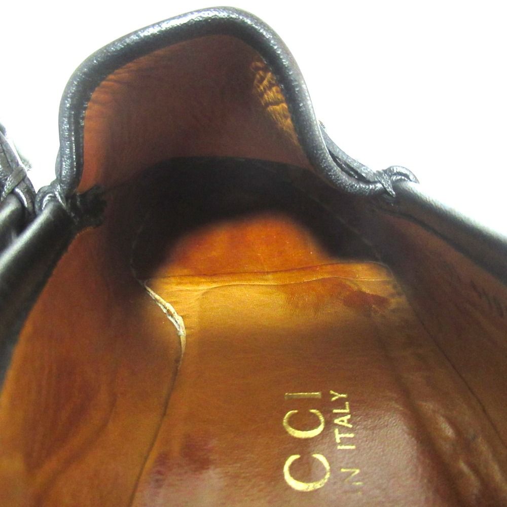 Gucci Horsebit Loafers Shoes 36c Black Gold — view 8