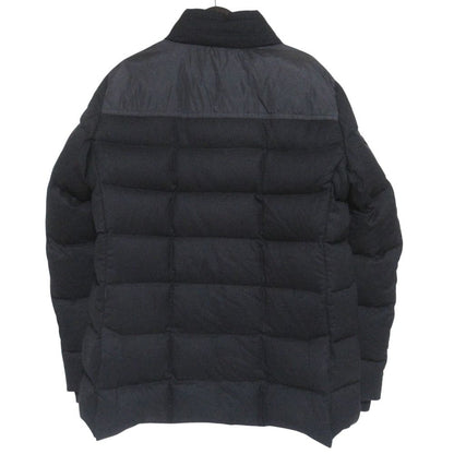 Moncler Bourvil Wool Nylon Trim Down Jacket 6 Black — view 2