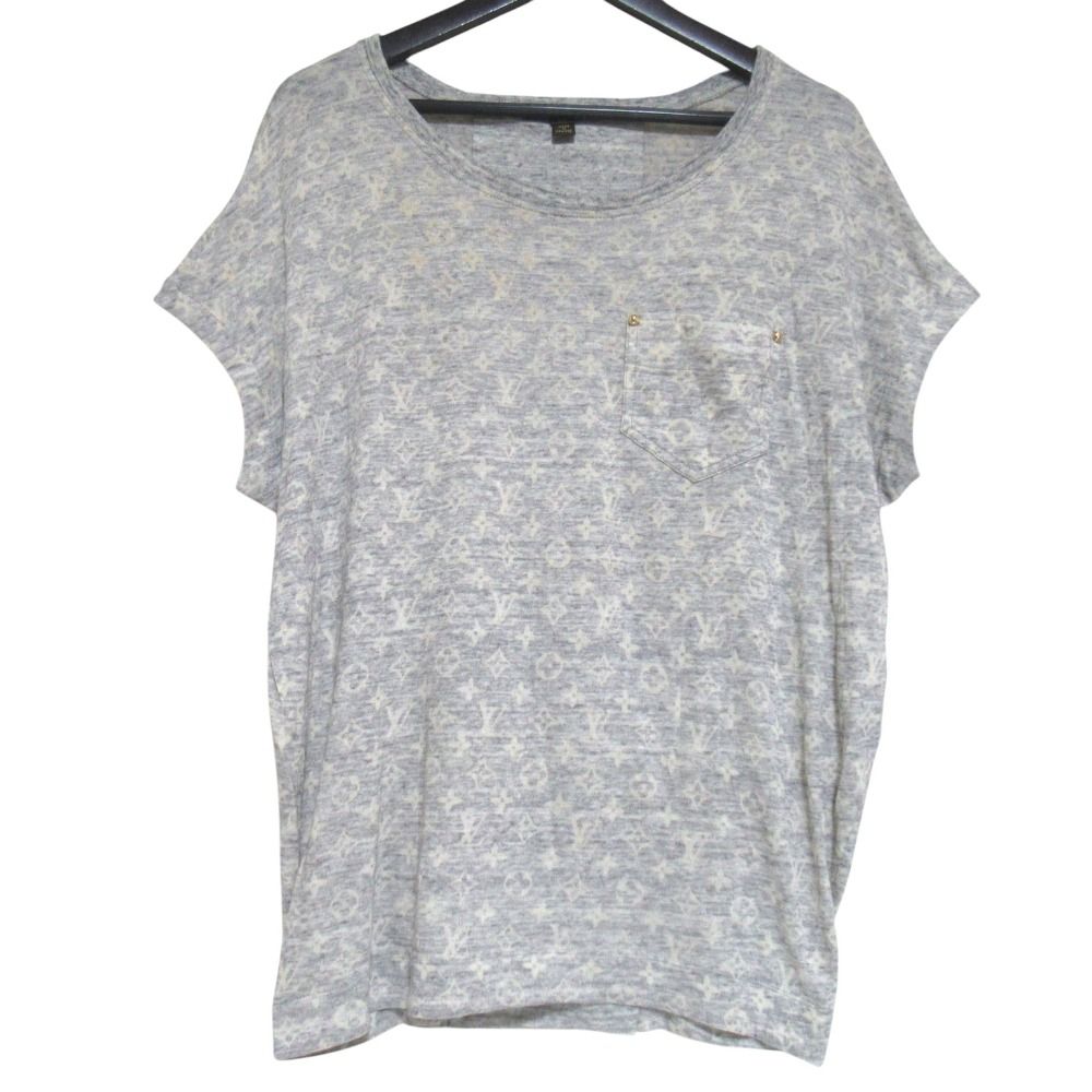 Louis Vuitton Monogram All Over Pattern French Sleeve Chest Pocket T-Shirt XS