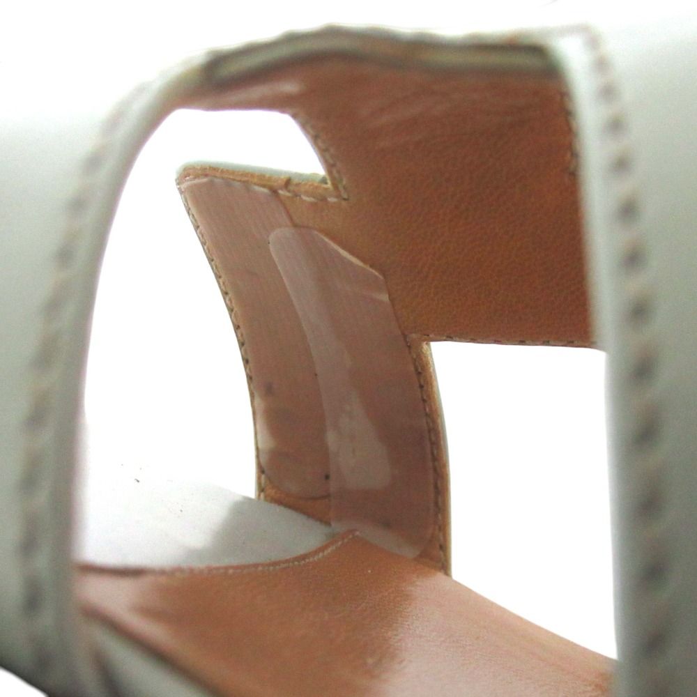 Hermes Oran Flat Sandals Slide 36 Light Blue — view 7