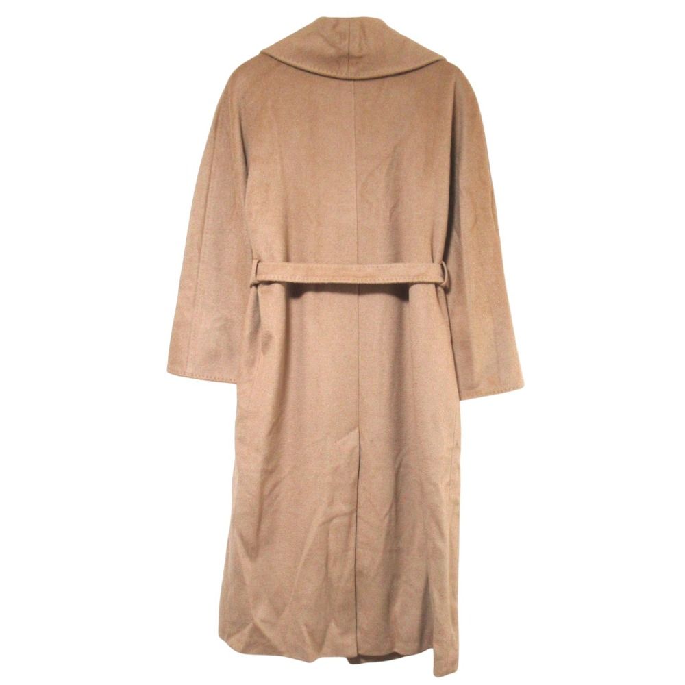 Max Mara Maxmara Camel 100% Belted Shawl Collar Gown Coat Brown Beige — view 2