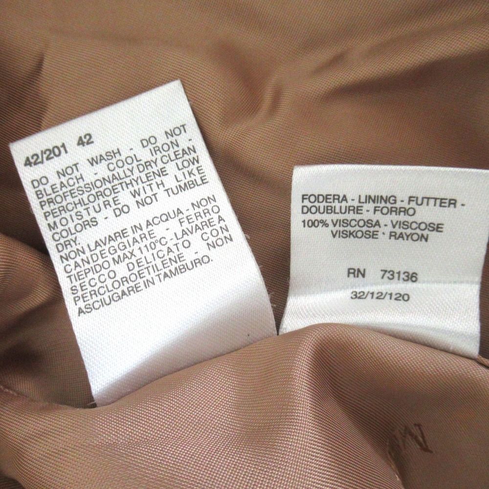 Max Mara Maxmara Camel 100% Belted Shawl Collar Gown Coat Brown Beige — view 6