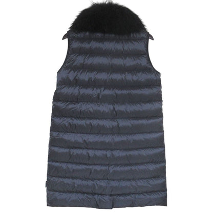 Moncler Mon Cles Long Down Jacket Vest 2 Black — view 2
