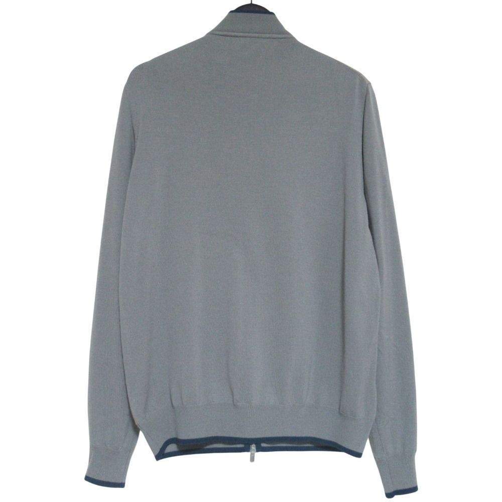 Hermes Knit Switch Suede Leather Zip Up Jacket XL Beige Gray — view 2