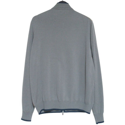 Hermes Knit Switch Suede Leather Zip Up Jacket XL Beige Gray — view 2