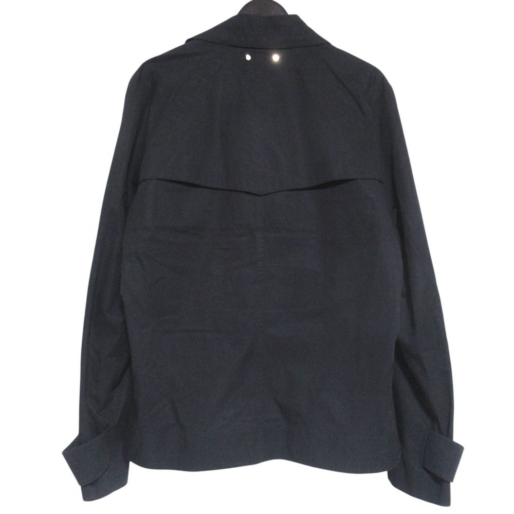 Louis Vuitton Partial Leather Walnut Button Short Coat Jacket 52 Black — view 2