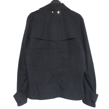 Louis Vuitton Partial Leather Walnut Button Short Coat Jacket 52 Black — view 2