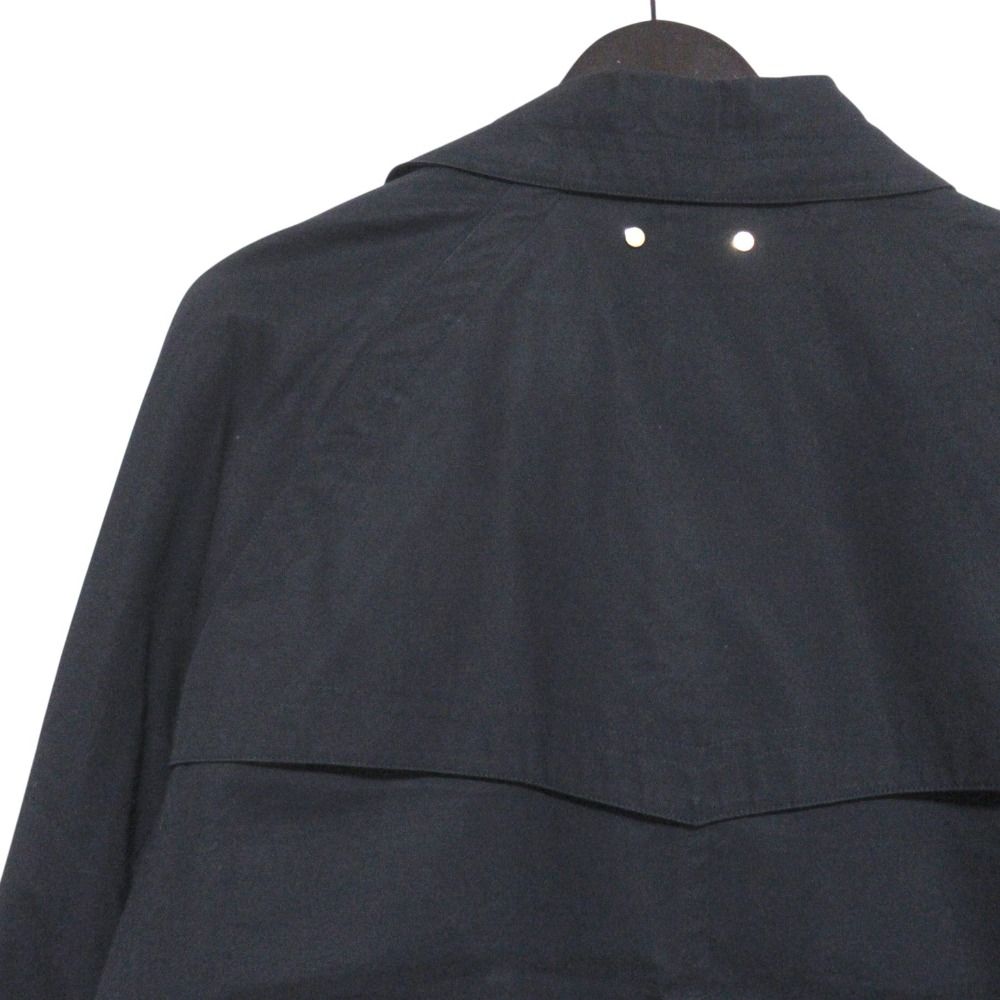 Louis Vuitton Partial Leather Walnut Button Short Coat Jacket 52 Black — view 6