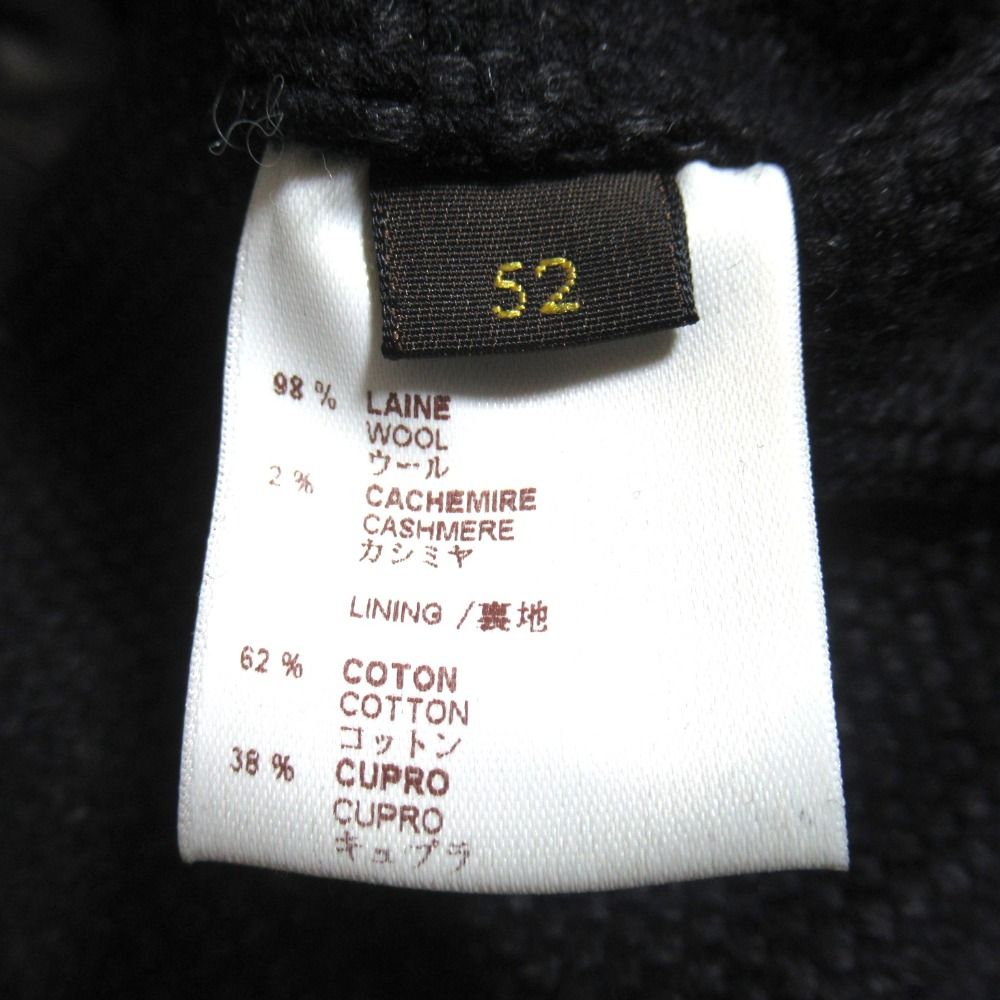 Louis Vuitton Snake Geometric Cashmere Blend Pcoat Pea Coat Jacket 52 Black Gray — view 5