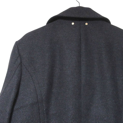 Louis Vuitton Snake Geometric Cashmere Blend Pcoat Pea Coat Jacket 52 Black Gray — view 8