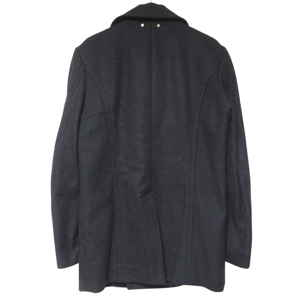Louis Vuitton Snake Geometric Cashmere Blend Pcoat Pea Coat Jacket 52 Black Gray — view 2