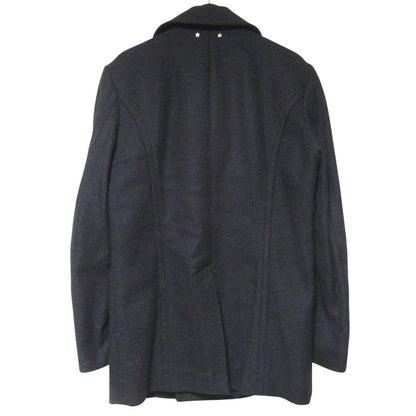 Louis Vuitton Snake Geometric Cashmere Blend Pcoat Pea Coat Jacket 52 Black Gray — view 2
