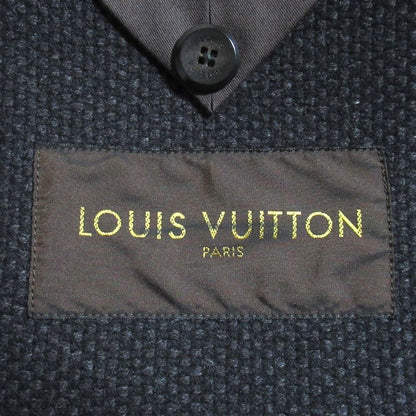 Louis Vuitton Snake Geometric Cashmere Blend Pcoat Pea Coat Jacket 52 Black Gray — view 7