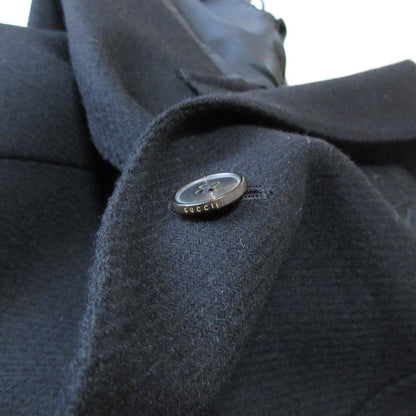 Gucci Cles Straight Embroidery Wool Cashmere Tailored Jacket 48 Black — view 7