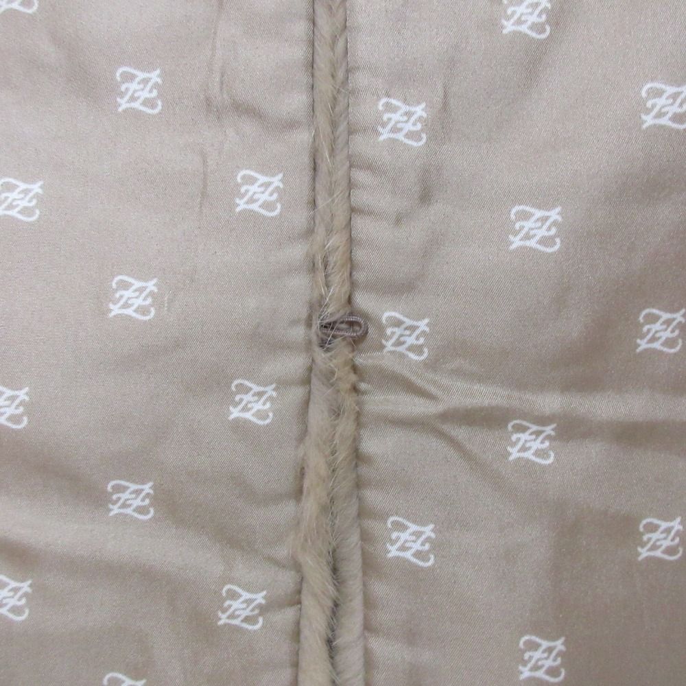 Fendi Mink Fringe Shawl Scarf Tippet Brown Beige — view 5