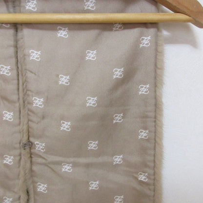 Fendi Mink Fringe Shawl Scarf Tippet Brown Beige — view 4