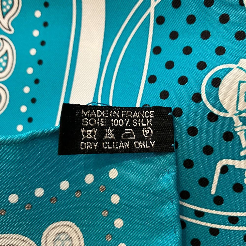 Hermes Carre 55 Ex Libris Turquoise Corus Stellarum Ex Scarf Blue — view 5