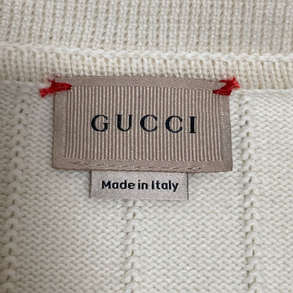 Gucci Sherry Line Zip Up Knit Jacket 12 Ivory Kids — view 5
