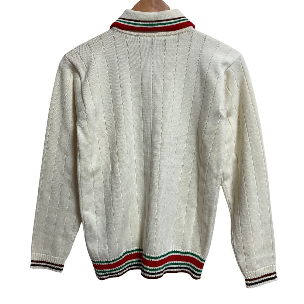 Gucci Sherry Line Zip Up Knit Jacket 12 Ivory Kids — view 2
