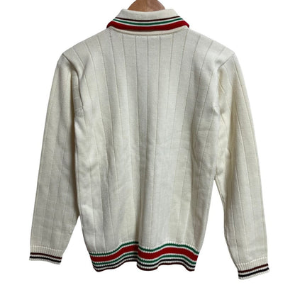 Gucci Sherry Line Zip Up Knit Jacket 12 Ivory Kids — view 2
