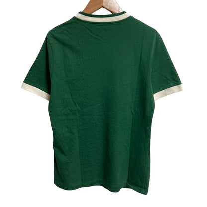 Gucci Embroidered Cotton Jersey T-Shirt L Green — view 2