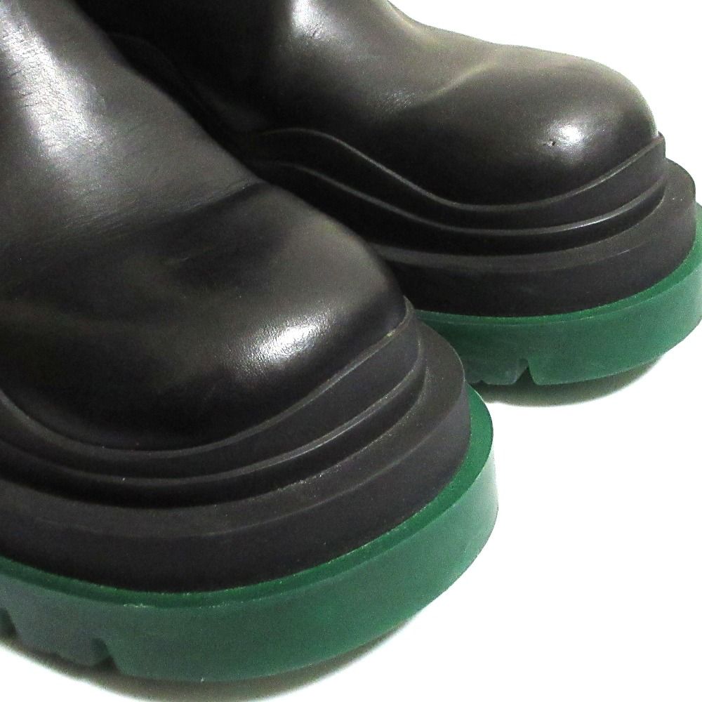 Bottega Veneta the Tire Leather Side Gore Chelsea Boots Lug 37.5 Black — view 6