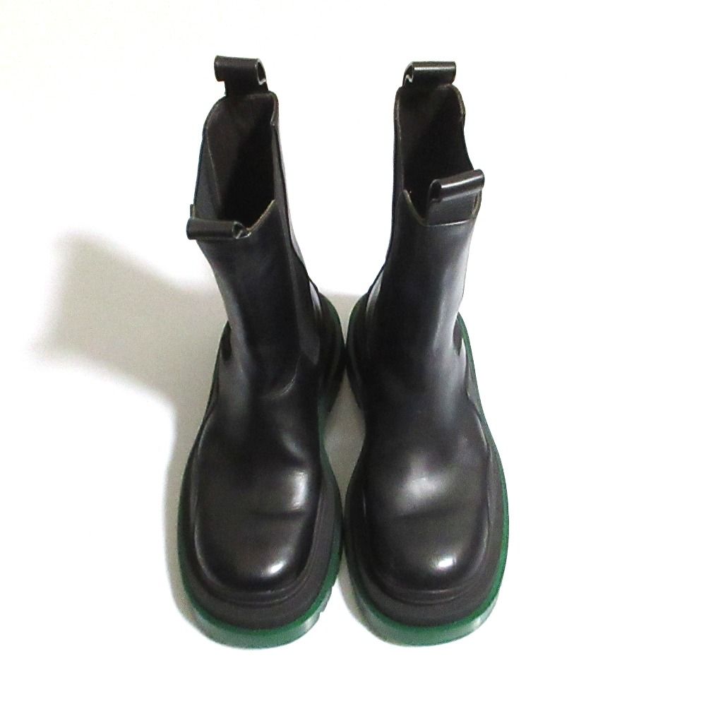 Bottega Veneta the Tire Leather Side Gore Chelsea Boots Lug 37.5 Black — view 5
