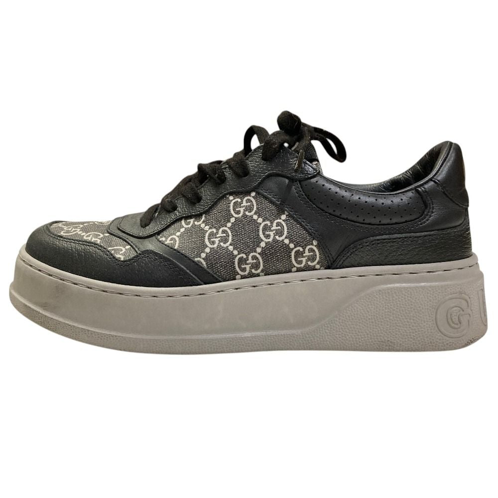 Gucci GG Supreme Leather Sneakers 6.5 Black — view 6