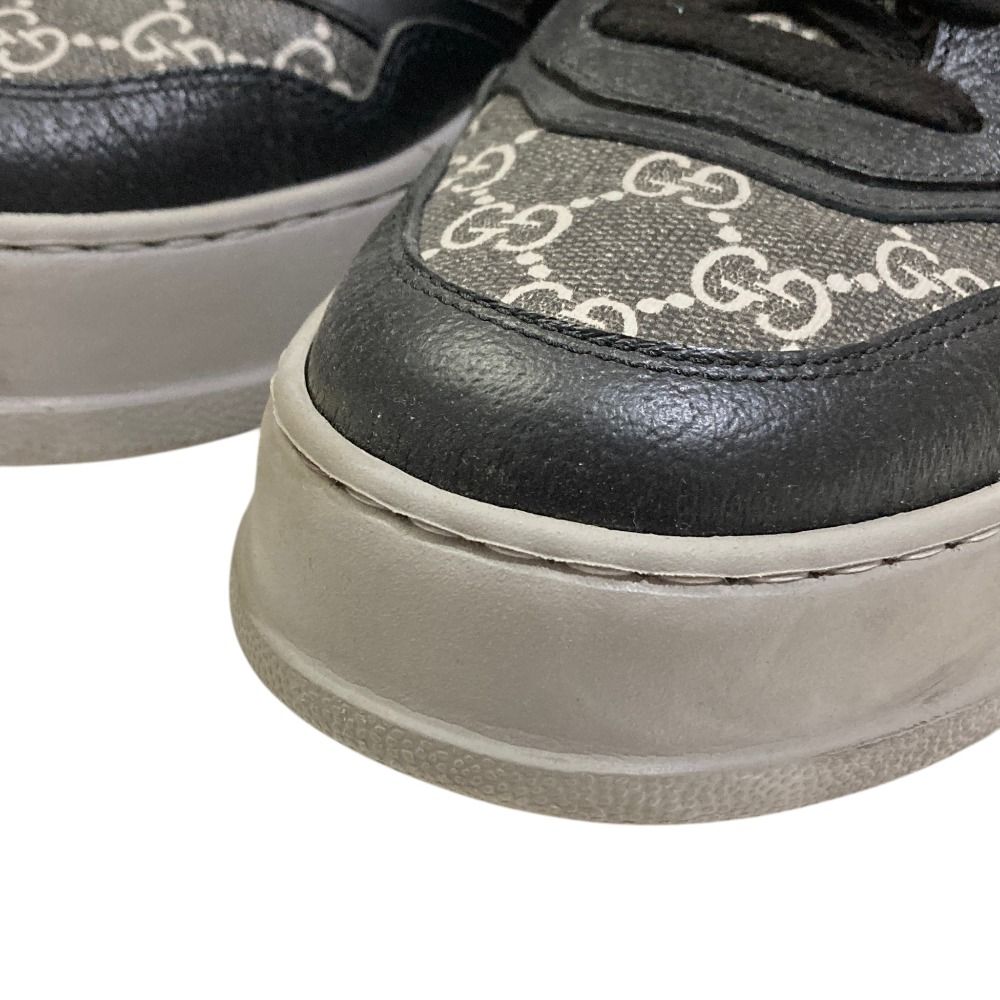 Gucci GG Supreme Leather Sneakers 6.5 Black — view 3