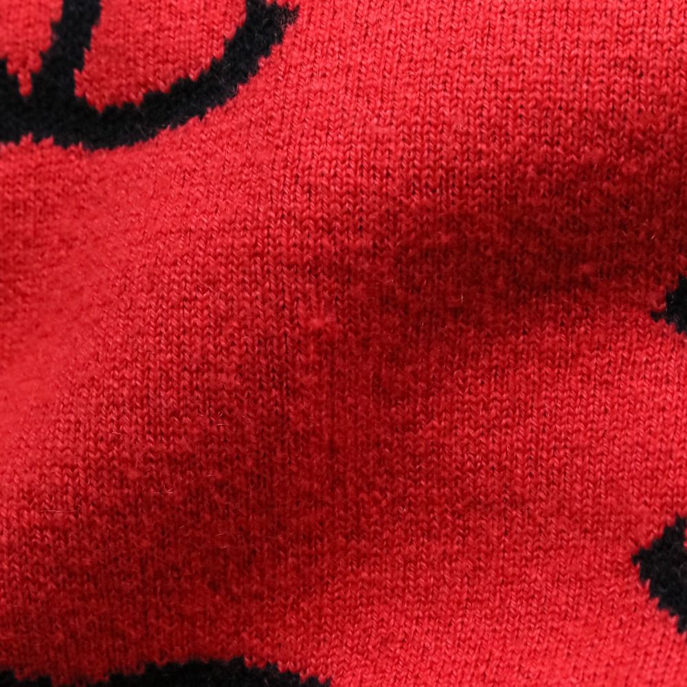 Chanel CC Logo Cashmere Blend Cropped Knit Sweater 34 Navy Pink — view 9