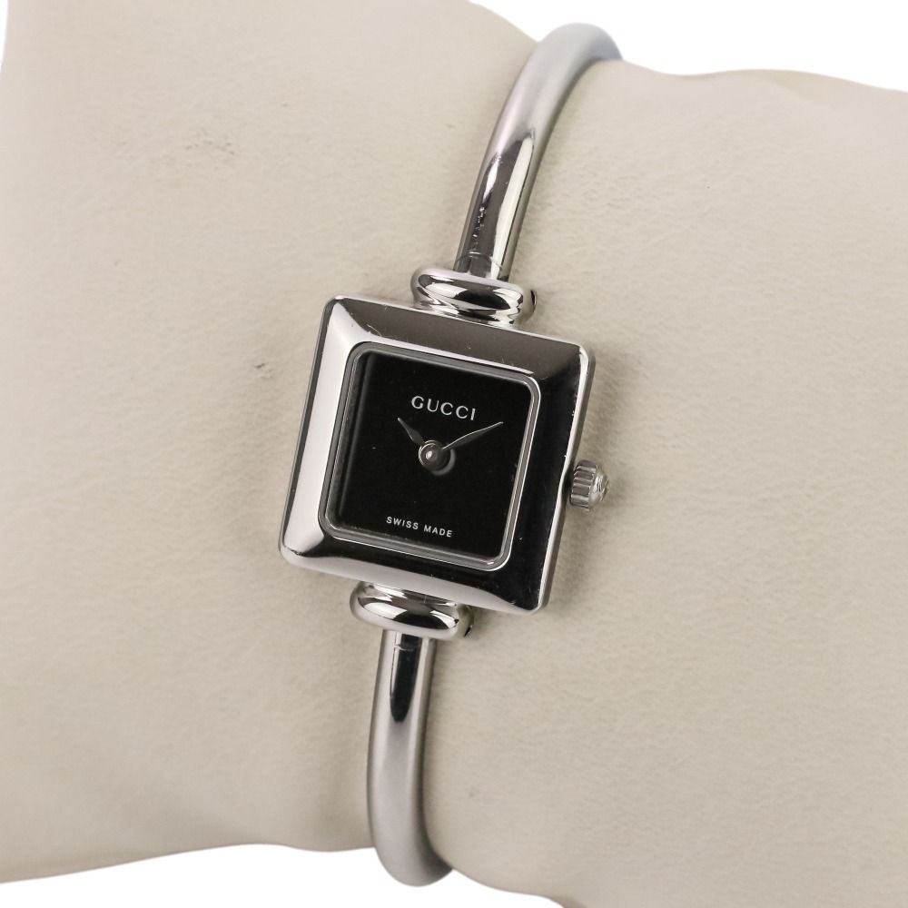 Gucci Square Quartz Watch Black Dial Silver — view 8