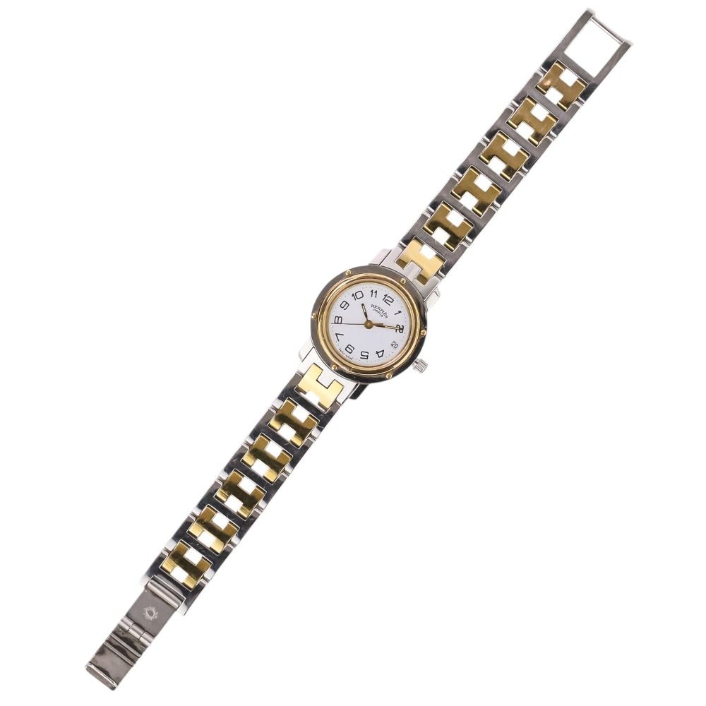 Hermes Clipper Quartz Watch White Dial Silver Color Gold — view 6