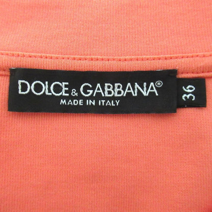 Dolce & Gabbana Logo Detail Print Cropped Jersey Sweatshirt 36 Pink — view 6