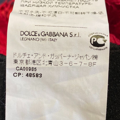 Dolce & Gabbana Knee Length Flower Lace Skirt 40 Red Black — view 5
