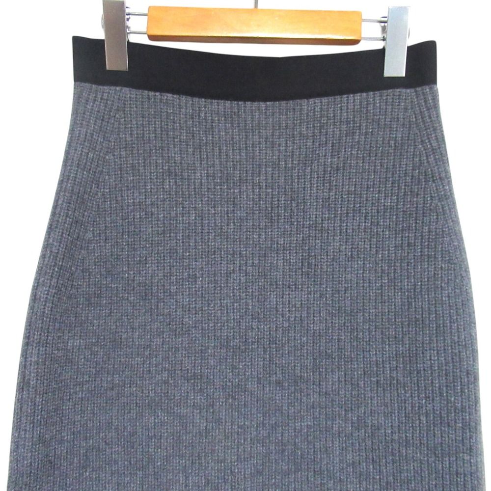Moncler Gonna Tricot Cashmere Blend Easy Waist Long Length Calf Knit Skirt S — view 3