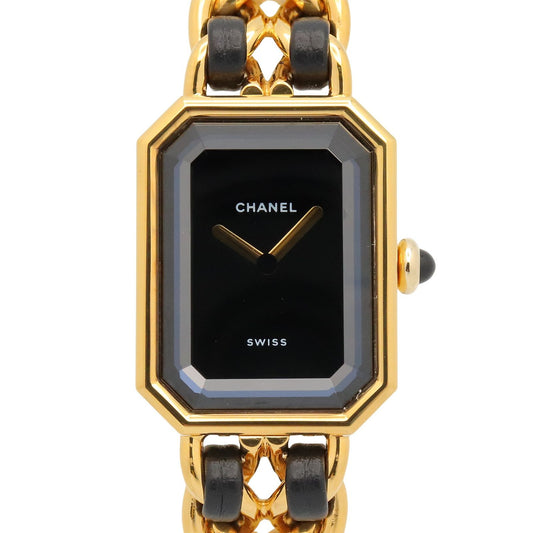 Chanel Watch Premiere M Black Leather