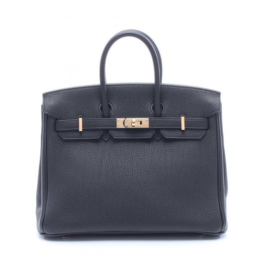 Hermes Handbag Birkin 25 Black Leather