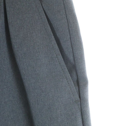 Gucci Two Tuck Pleated Easy Trousers Wool Pants Gray — view 6