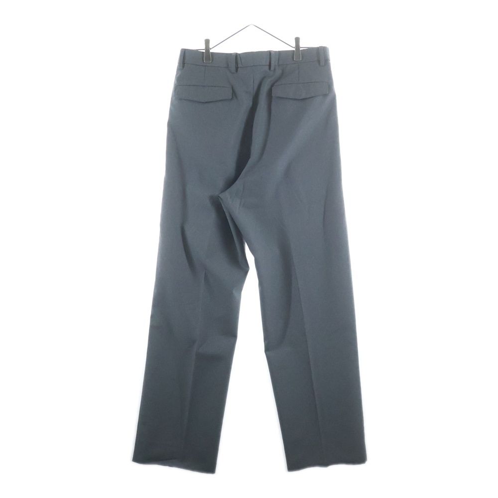 Gucci Two Tuck Pleated Easy Trousers Wool Pants Gray — view 2
