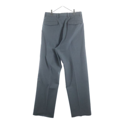 Gucci Two Tuck Pleated Easy Trousers Wool Pants Gray — view 2