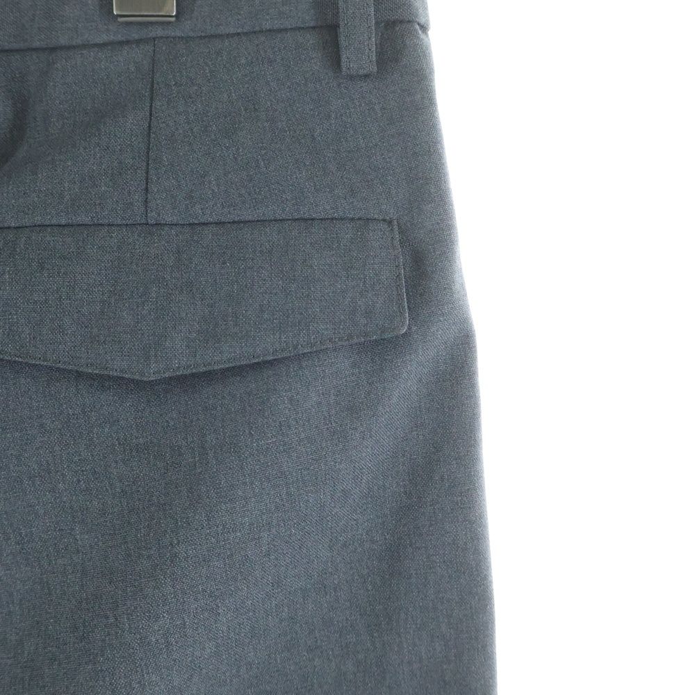 Gucci Two Tuck Pleated Easy Trousers Wool Pants Gray — view 7