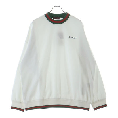 Gucci Sherry Line Cotton Pique Logo Embroidery Pullover Sweatshirt White