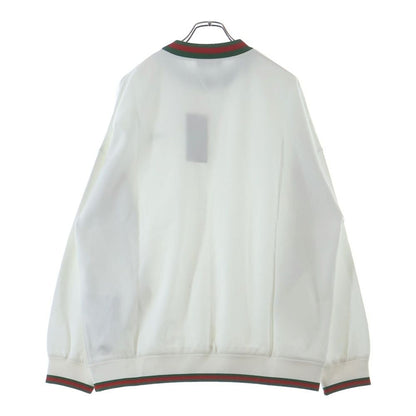 Gucci Sherry Line Cotton Pique Logo Embroidery Pullover Sweatshirt White — view 2