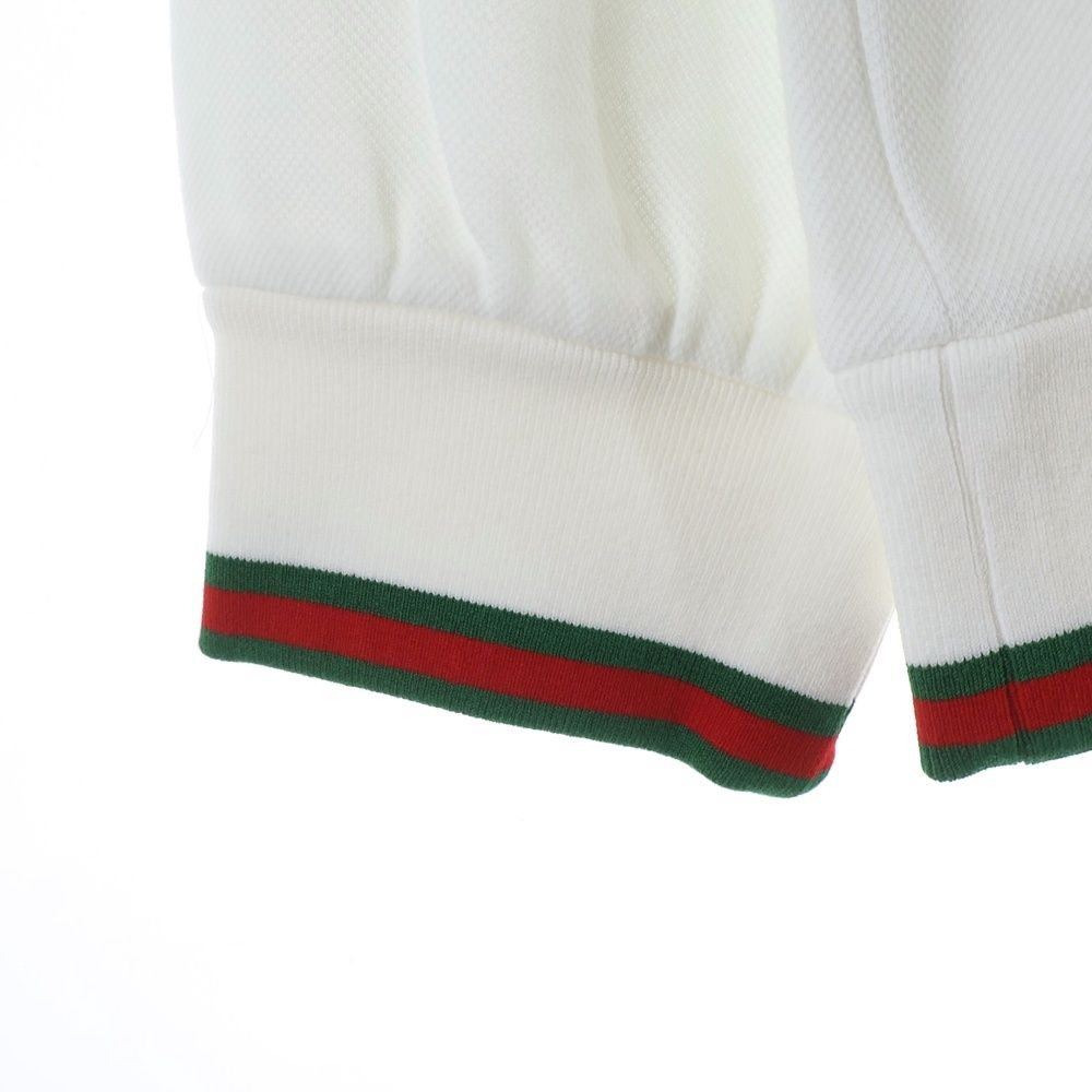 Gucci Sherry Line Cotton Pique Logo Embroidery Pullover Sweatshirt White — view 5