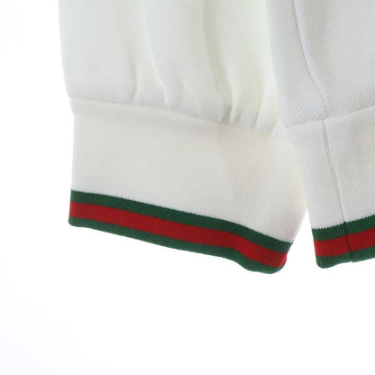 Gucci Sherry Line Cotton Pique Logo Embroidery Pullover Sweatshirt White — view 5