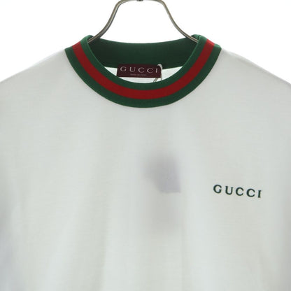 Gucci Sherry Line Cotton Pique Logo Embroidery Pullover Sweatshirt White — view 3