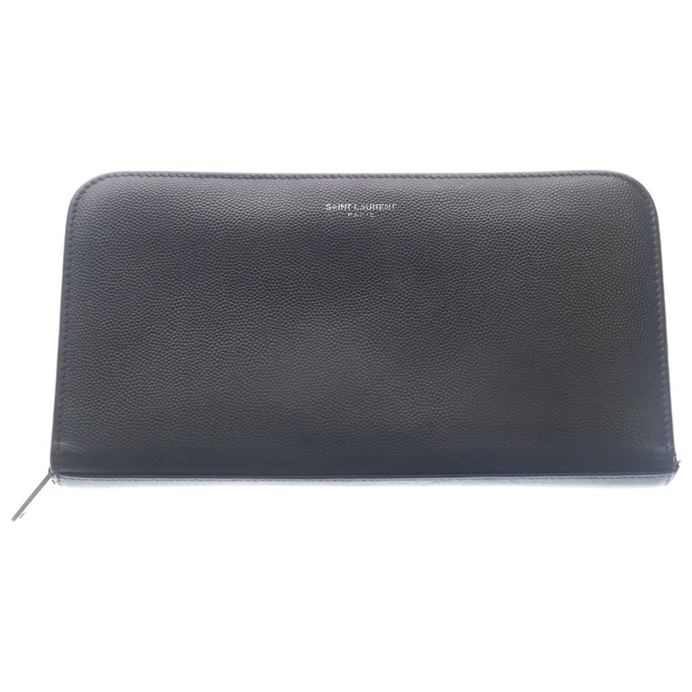 Saint Laurent Paris Wallet with Front Logo Card Pocket Black