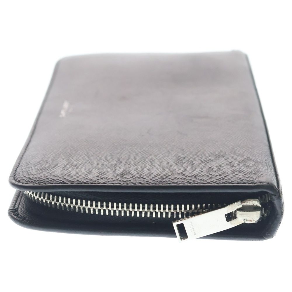 Saint Laurent Paris Wallet with Front Logo Card Pocket Black — view 3