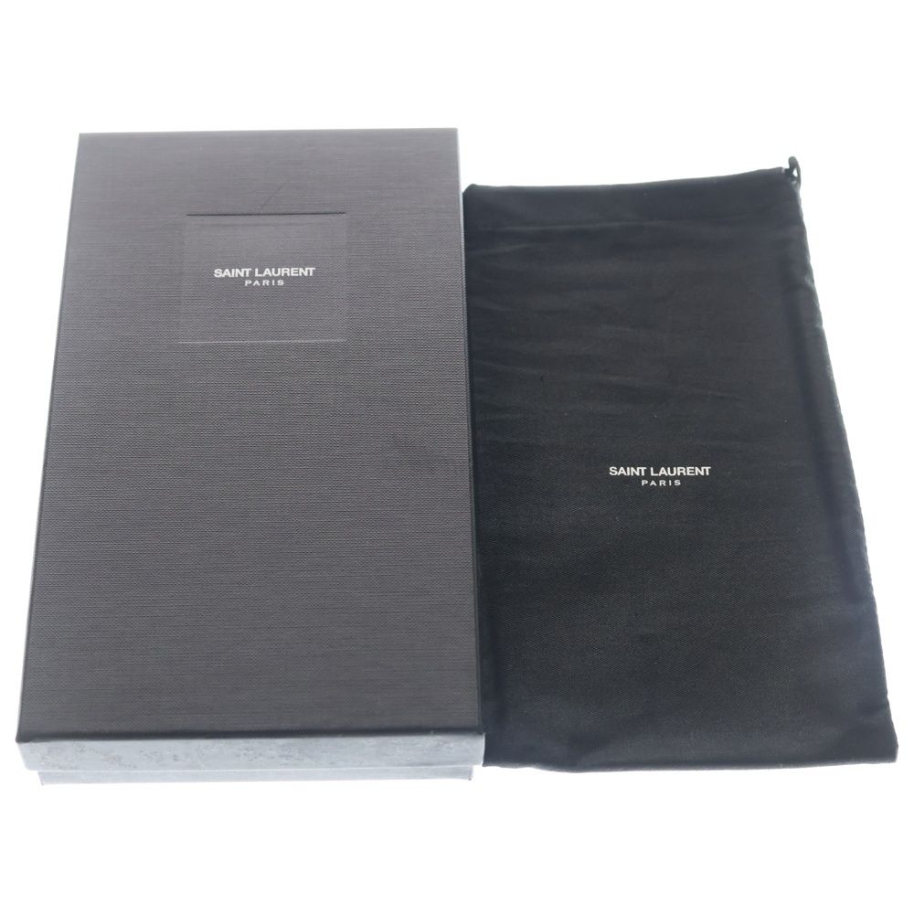 Saint Laurent Paris Wallet with Front Logo Card Pocket Black — view 6