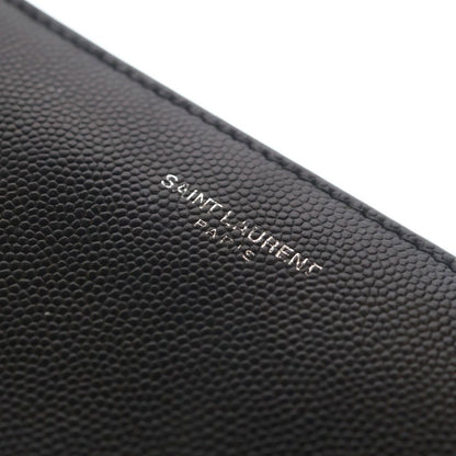 Saint Laurent Paris Wallet with Front Logo Card Pocket Black — view 4